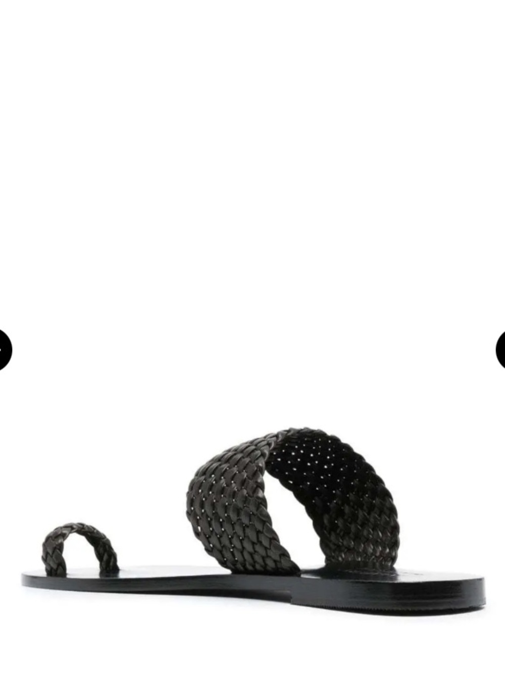 A. Emery x Matthau Carmen Flat Woven Toe Ring Sandals black 9 US 40 EU - Picture 4 of 13